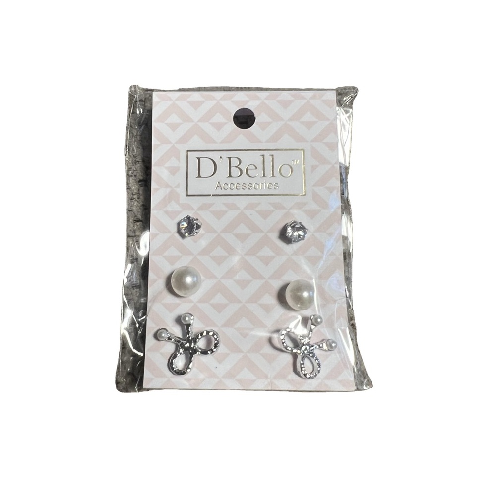 #765 D'Bello Silver and Pearl Earrings
